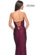 Picture of: Rhinestone Embellished Jersey Dress with Strapless Sweetheart Top in Dark Berry, Style: 31945, Detail Picture 18