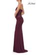 Picture of: Strapless Mesh Evening Gown with Ruching and Sheer Beaded Back in Dark Berry, Style: 33431, Detail Picture 22