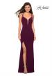 Picture of: Sultry Long Dress with Intricate Strappy Back in Burgundy, Style: 27072, Detail Picture 1