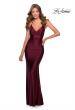 Picture of: Empire Waist Dress with Ruching and Lace Up Back in Burgundy, Style: 28593, Detail Picture 1