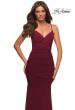 Picture of: Long Jersey Dress with Sheer Corset Bodice in Purple, Style: 30402, Detail Picture 1