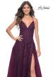 Picture of: Tulle Prom Dress with Lace Detail in Dark Berry, Style: 32303, Detail Picture 1