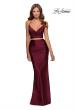 Picture of: Two Piece Prom Dress with Lace Up Back in Burgundy, Style: 28473, Detail Picture 2