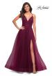 Picture of: A-line Tulle Gown with V Neckline and Pockets in Purple, Style: 30180, Detail Picture 2