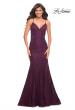 Picture of: Lace Gown with Sheer Lace Applique Side Panels in Purple, Style: 30537, Detail Picture 2