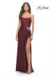 Picture of: Cut Out Jersey Dress with High Slit in Dark Berry, Style: 31332, Detail Picture 2