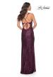 Picture of: Sequin Prom Dress with Lace Detail Illusion Bodice in Purple, Style: 31657, Detail Picture 2