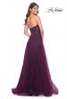 Picture of: Rhinestone Tulle A-Line Gown with Lace Bodice in Jewel Tones in Dark Berry, Style: 32253, Detail Picture 2