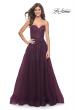 Picture of: Sweetheart Tulle Strapless Gown with Lace Applique in Dark Berry, Style: 32304, Detail Picture 2
