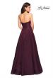 Picture of: A Line Lace Strapless Ball Gown in Burgundy, Style: 27284, Detail Picture 3