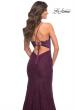Picture of: Lace Gown with Sheer Lace Applique Side Panels in Purple, Style: 30537, Detail Picture 3