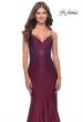 Picture of: Rhinestone Jersey Mermaid Gown with Open Back in Dark Berry, Style: 31220, Detail Picture 3