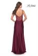 Picture of: Illusion Bodice Dress with Boning and Twist Detail in Dark Berry, Style: 31229, Detail Picture 3
