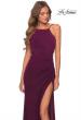 Picture of: Jersey Prom Dress with High Neck and Open Back in Burgundy, Style: 28302, Detail Picture 4