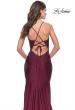 Picture of: Rhinestone Jersey Mermaid Gown with Open Back in Dark Berry, Style: 31220, Detail Picture 4