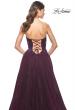 Picture of: A-Line Gown with Lace Lining and Beaded Embellishments in Dark Berry, Style: 31954, Detail Picture 4