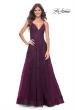 Picture of: Tulle Prom Dress with Lace Detail in Dark Berry, Style: 32303, Detail Picture 4