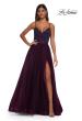 Picture of: Rhinestone Embellished Bodice Prom Dress with Full Skirt in Dark Berry, Style: 32668, Detail Picture 4