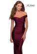 Picture of: Off the Shoulder Prom Dress with Sweetheart Neckline in Burgundy, Style: 28450, Detail Picture 5