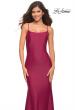 Picture of: Chic Luxe Jersey Gown with Train and V Back in Dark Berry, Detail Picture 5