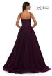 Picture of: Beautiful A-line Tulle Dress with Eyelet Neckline and Lace Top in Dark Berry, Style: 32594, Detail Picture 5