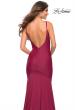 Picture of: Chic Luxe Jersey Gown with Train and V Back in Dark Berry, Detail Picture 6