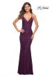 Picture of: Lace Prom Dress with Illusion Embellished Sides in Dark Berry, Detail Picture 6