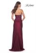 Picture of: Sheer Lace Applique Bodice Dress with Jersey Skirt in Dark Berry, Style: 32301, Detail Picture 6