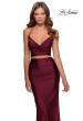 Picture of: Two Piece Prom Dress with Lace Up Back in Burgundy, Style: 28473, Detail Picture 7