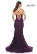 Picture of: Mermaid Prom Dress with Sequin Beaded Applique in Dark Berry, Style: 32033, Detail Picture 7