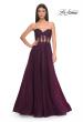 Picture of: A-Line Tulle Ballgown with Lace Illusion Bodice in Dark Berry, Style: 32313, Detail Picture 7