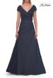 Picture of: Off-the-Shoulder Stretch Taffeta A-Line Gown in Dark Blue, Style: 33446, Detail Picture 15