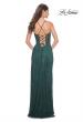 Picture of: Rhinestone Fishnet Dress with Illusion Bodice and Boning in Dark Emerald, Style: 32247, Detail Picture 15