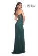 Picture of: Rhinestone Fishnet Dress with Illusion Bodice and Boning in Dark Emerald, Style: 32247, Detail Picture 5