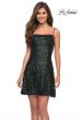 Picture of: Modern Skater Short Dress with Straight Neckline in Dark Emerald, Style 30915, Main Picture