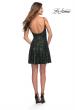 Picture of: Modern Skater Short Dress with Straight Neckline in Dark Emerald, Style 30915, Detail Picture 4