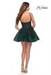 Picture of: Corset Fit and Flare Dress with V Neckline in Dark Emerald, Style 30941, Detail Picture 5