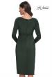 Picture of: Short Simple Jersey Dress with Flattering Ruching in Dark Emerald, Style: 31015, Detail Picture 8