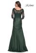 Picture of: Satin and Lace Off the Shoulder Mermaid Gown in Silver, Style: 30162, Detail Picture 2