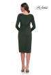 Picture of: Short Simple Jersey Dress with Flattering Ruching in Dark Emerald, Style: 31015, Detail Picture 2