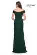 Picture of: Off the Shoulder Jersey Evening Gown with Ruching in Dark Emerald, Style: 31677, Detail Picture 2