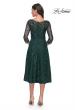 Picture of: Stylish Tea Length Mother of the Bride Dress with Sleeves in Dark Emerald, Style: 30016, Detail Picture 5
