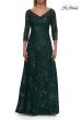 Picture of: Beautiful Lace Mother of the Bride Gown with V Neckline in Dark Emerald, Style: 30803, Detail Picture 5