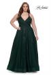 Picture of: Plus Size A-line Tulle Dress with Floral Detailing in Dark Emerald, Style: 29021, Detail Picture 11