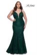 Picture of: Neon Plus SIze Dress with Lace Up Back in Dark Emerald, Style: 29052, Detail Picture 8