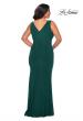 Picture of: Jersey Plus Size Prom Dress with V-Neckline and Slit in Dark Emerald, Style: 28882, Detail Picture 10