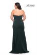 Picture of: Strapless Plus Size Dress with Ruffle Slit Detail in Dark Emerald, Style: 29664, Detail Picture 6