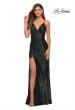Picture of: Sequin Long Prom Dress with Wrap Style Front in Dark Emerald, Main Picture