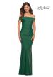 Picture of: Off the Shoulder Elegant Long Evening Gown in Dark Emerald, Main Picture