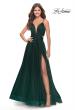 Picture of: Tulle Ball Gown with Side Cut Outs and High Slit in Dark Emerald, Style: 31347, Main Picture
